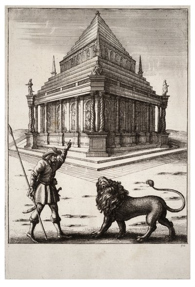 The Lion and the Forester by Wenceslaus Hollar